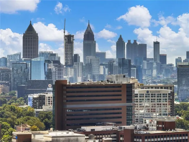 an aerial view of a residential houses