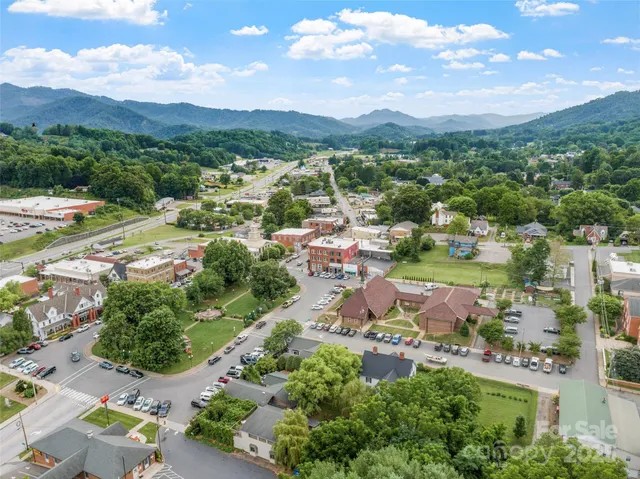 an aerial view of a city with lots of residential buildings