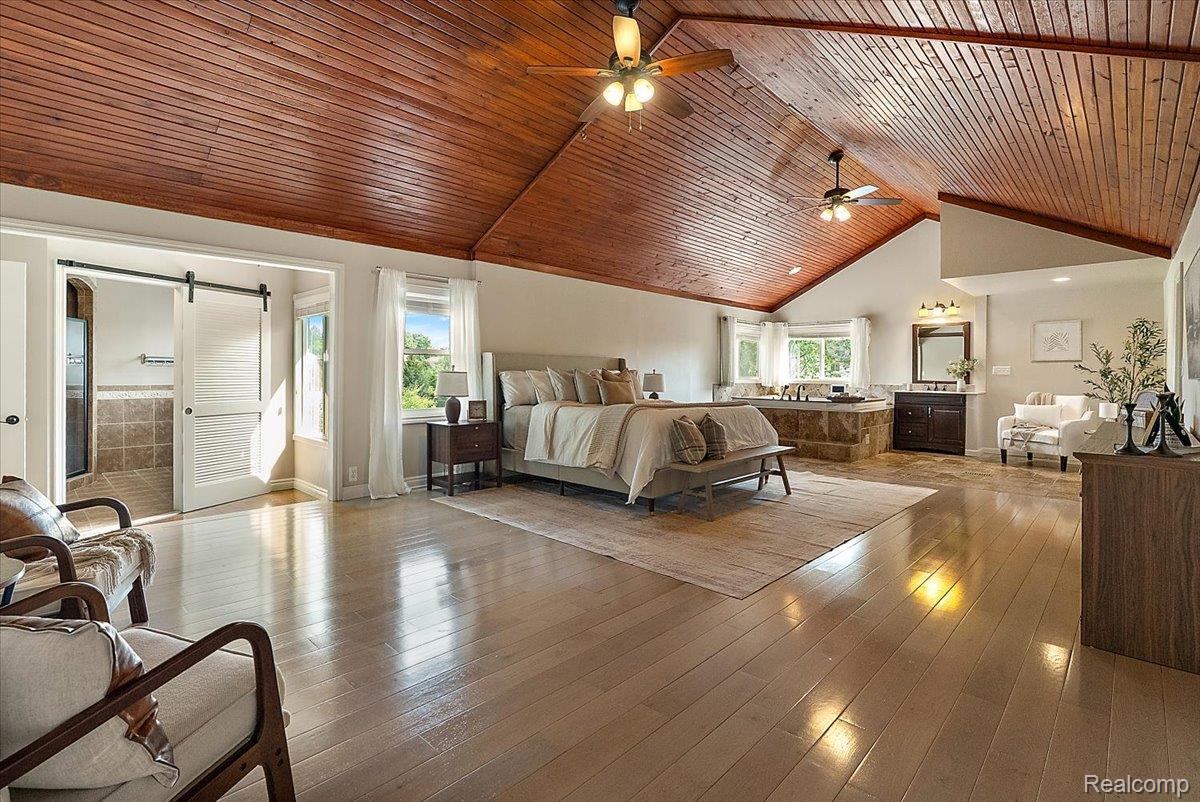 62650 Mound Road Washington, MI 48094 - Photo 38 of 76 Handcrafted woodwork on ceiling