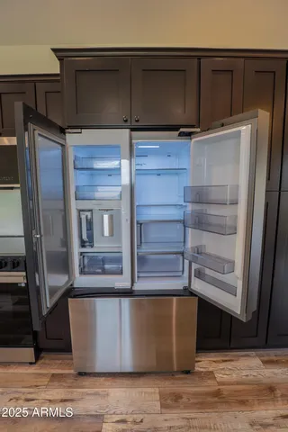 a view of a wooden door