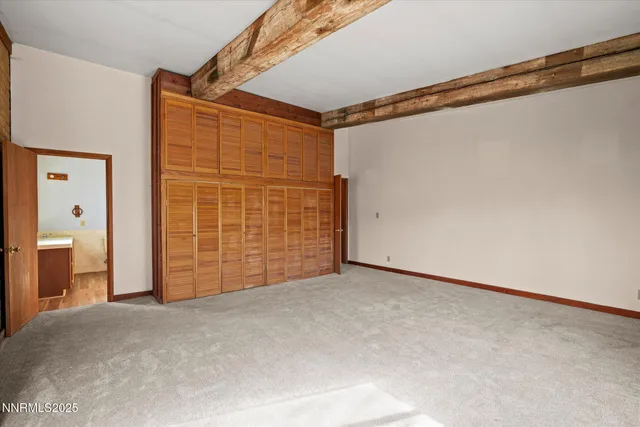 a view of room with garage