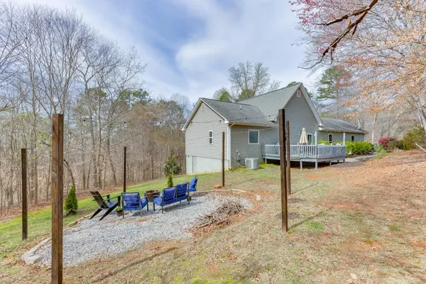 an aerial view of residential house with outdoor space