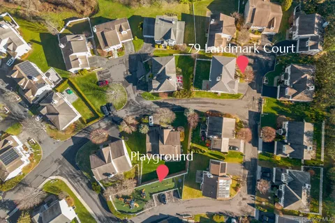 a view of city with the shops and fruits market