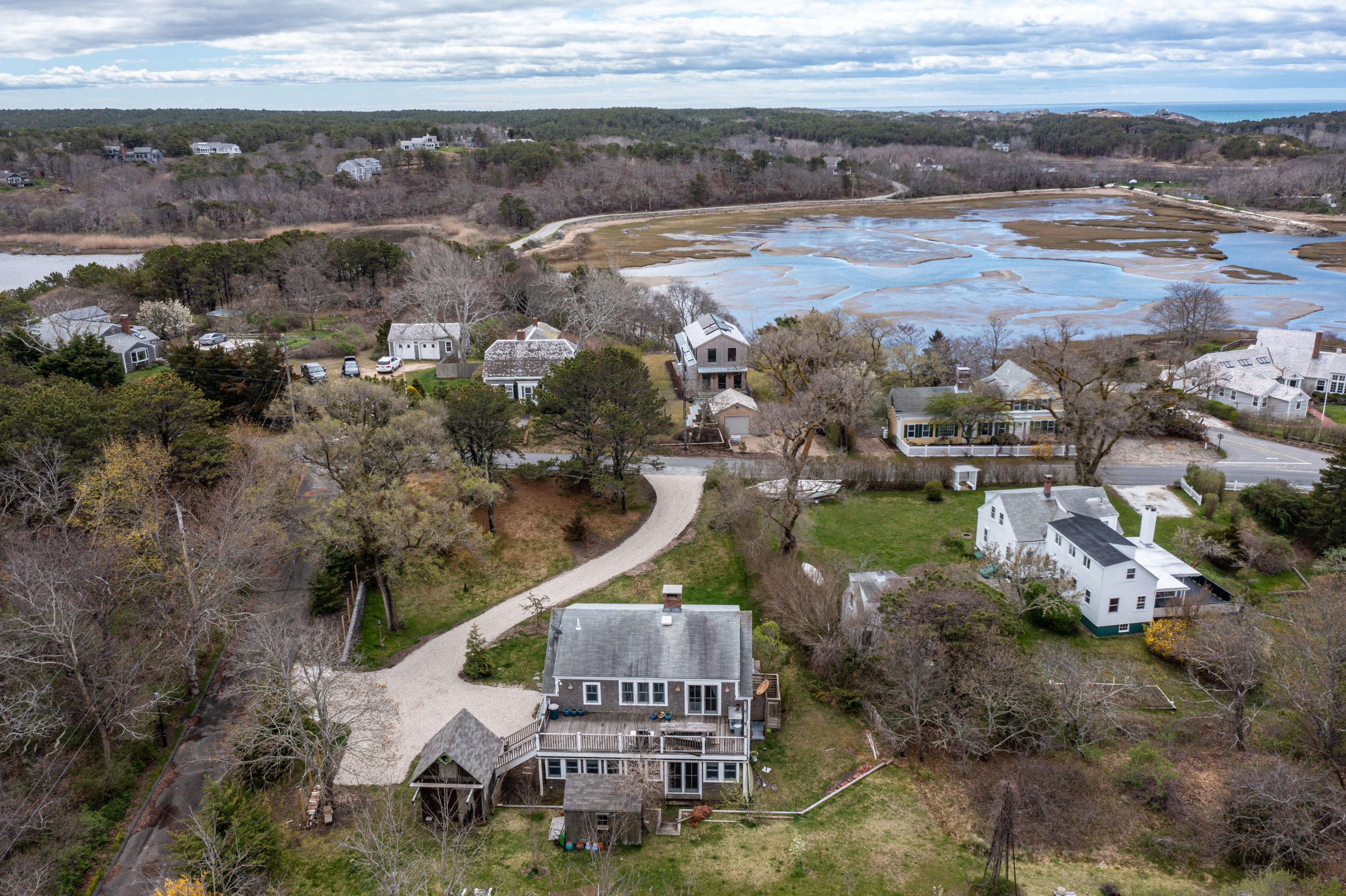 65 Depot Road Truro, MA 02666 - Photo 36 of 37 an aerial view of a house with a garden