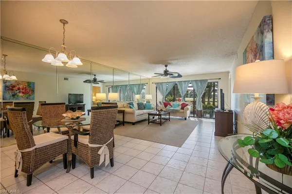 a view of a livingroom and dining room