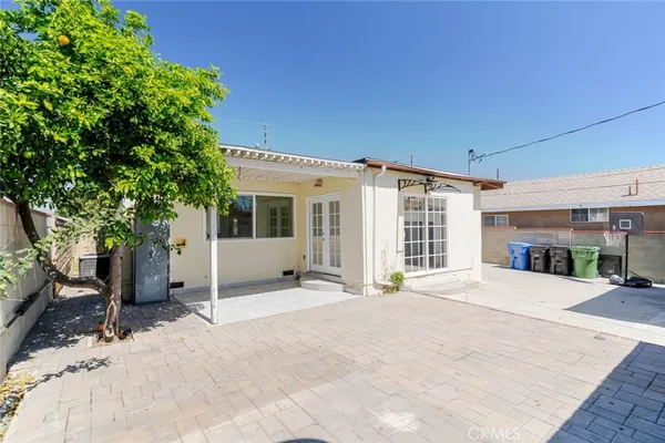 a view of a house with a patio