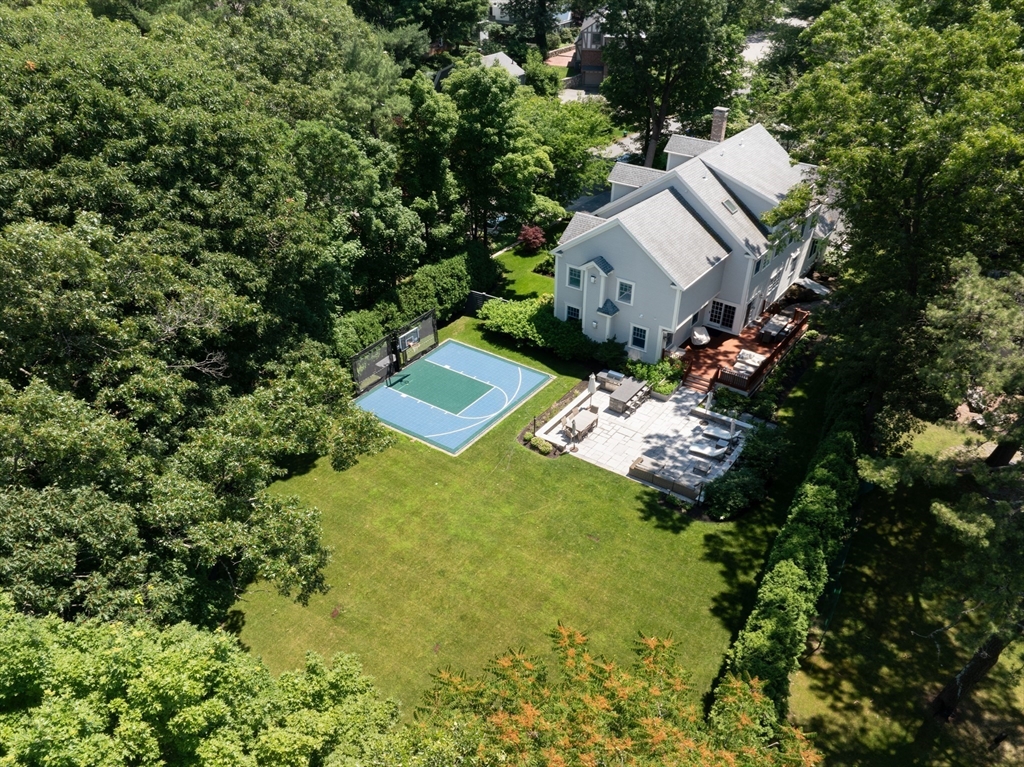 21 Neshobe Road Newton, MA 02468 - Photo 3 of 27 an aerial view of a house with a yard