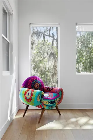 a room with toys and windows