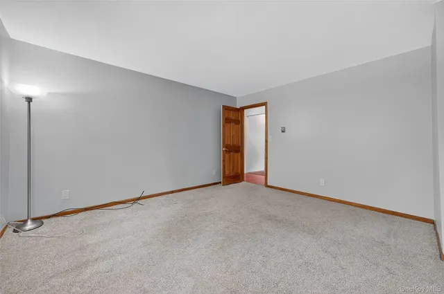 an empty room with an entryway