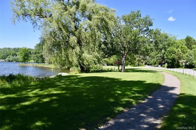 a view of lake with mountain