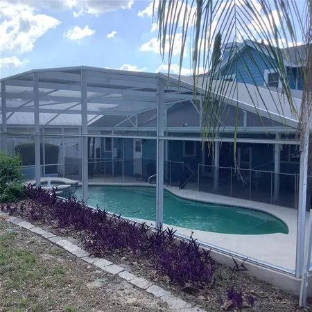 a backyard of a house