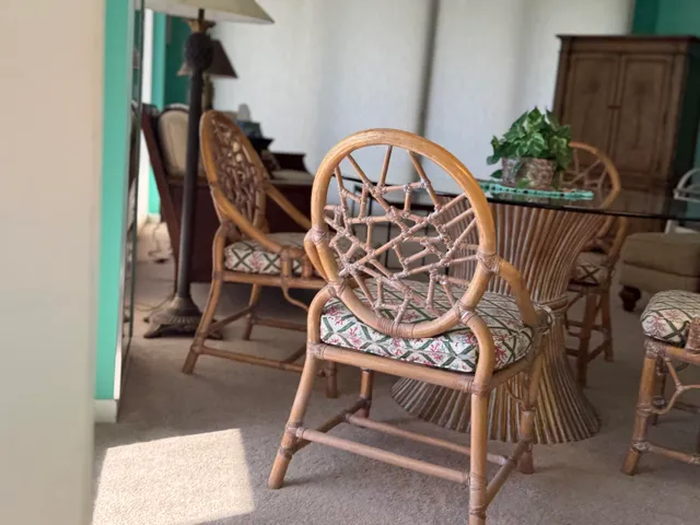 an outdoor space with wooden floor