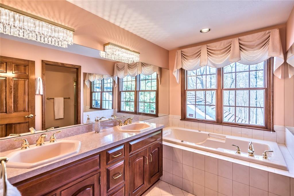 471 Pinkerton Road Wexford, PA 15090 - Photo 21 of 25 Private Master Whirlpool Bath, Double Bowl Vanity & Private Water Closet with Glass Door Shower