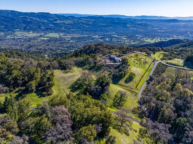 a view of a and mountain