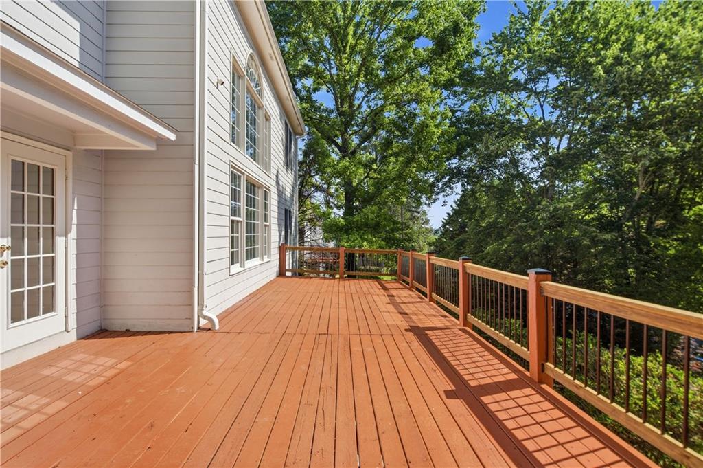 110 Mayes Farm Road Northwest Marietta, GA 30064 - Photo 44 of 49 a view of balcony with wooden floor and fence