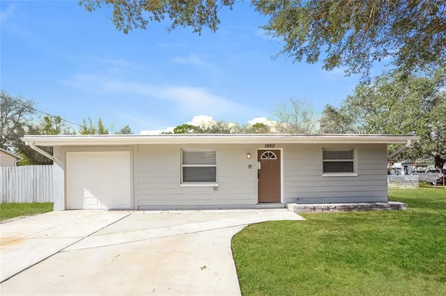 a view of a house with a backyard
