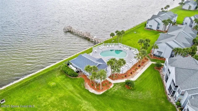 a view of a lake with outdoor space