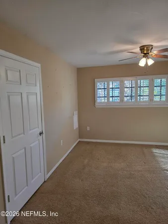 a bathroom with a window