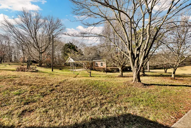 a view of road with trees