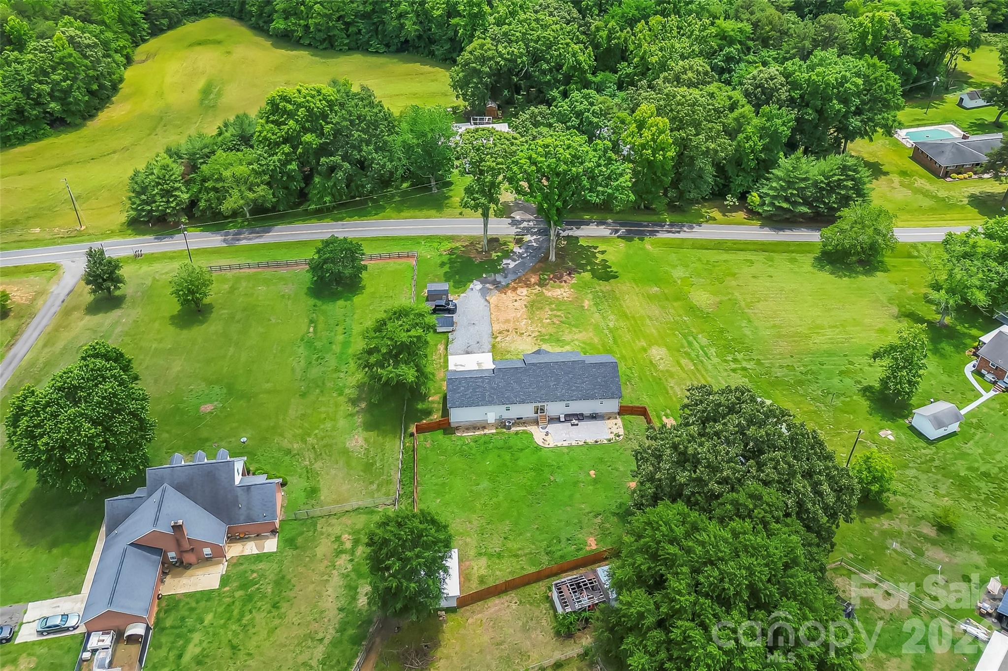 3511 Randleman Road Iron Station, NC 28080 - Photo 28 of 31 an aerial view of a house with a yard