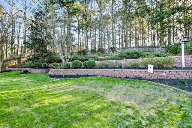 a view of backyard with green space