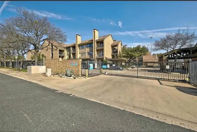 a view of wooden door