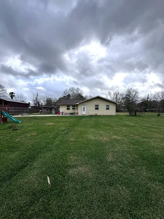 a view of a big green field
