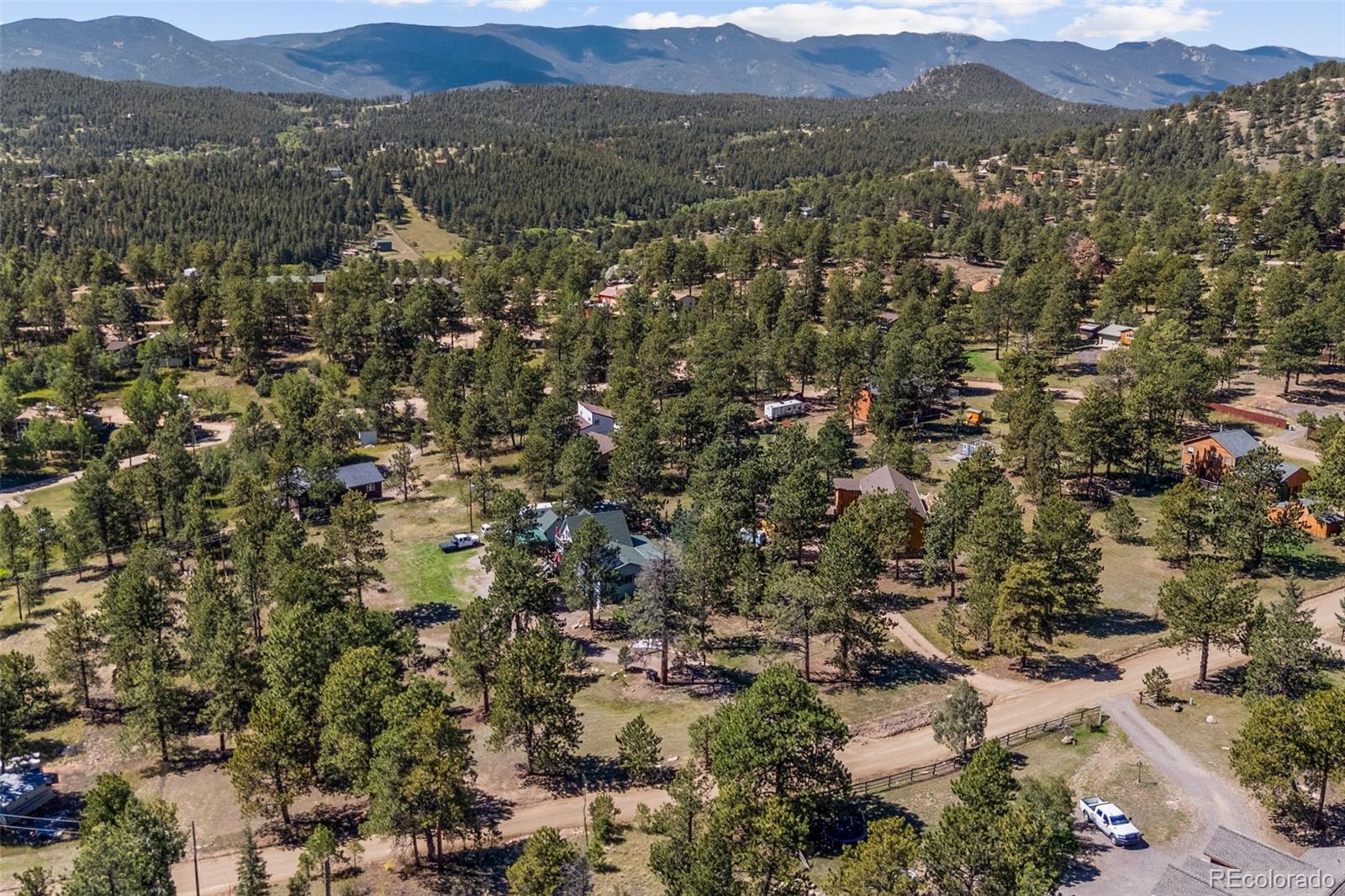 80 Fawn Road Bailey, CO 80421 - Photo 42 of 44 an aerial view of residential house and green space