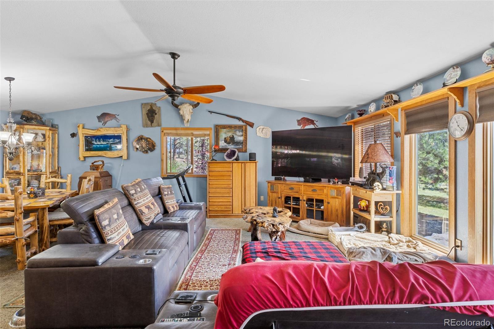 80 Fawn Road Bailey, CO 80421 - Photo 8 of 44 a living room with furniture a flat screen tv and a window