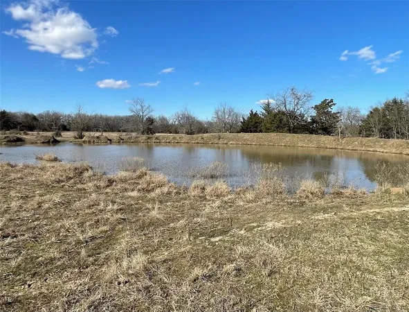a view of a lake with houses in the back