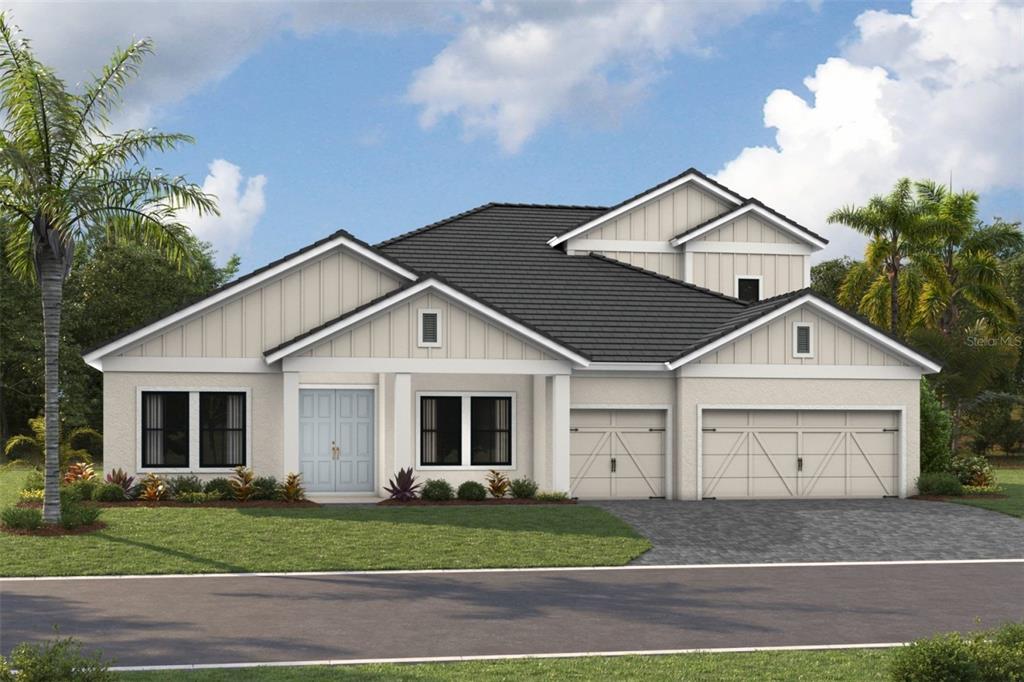 10641 Spring Sapling Circle Palmetto, FL 34221 - Photo 1 of 1 a view of a white house next to a yard with big trees