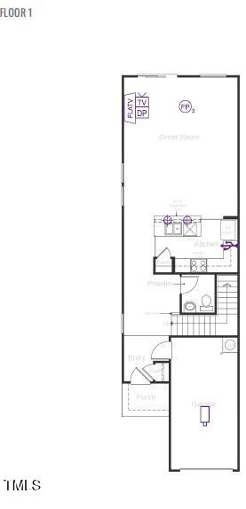 2206 Rabbitbrush Street Durham, NC 27704 - Photo 42 of 49 AR193 1st floor Diagram