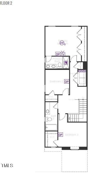2206 Rabbitbrush Street Durham, NC 27704 - Photo 43 of 49 AR193 2nd floor Diagram