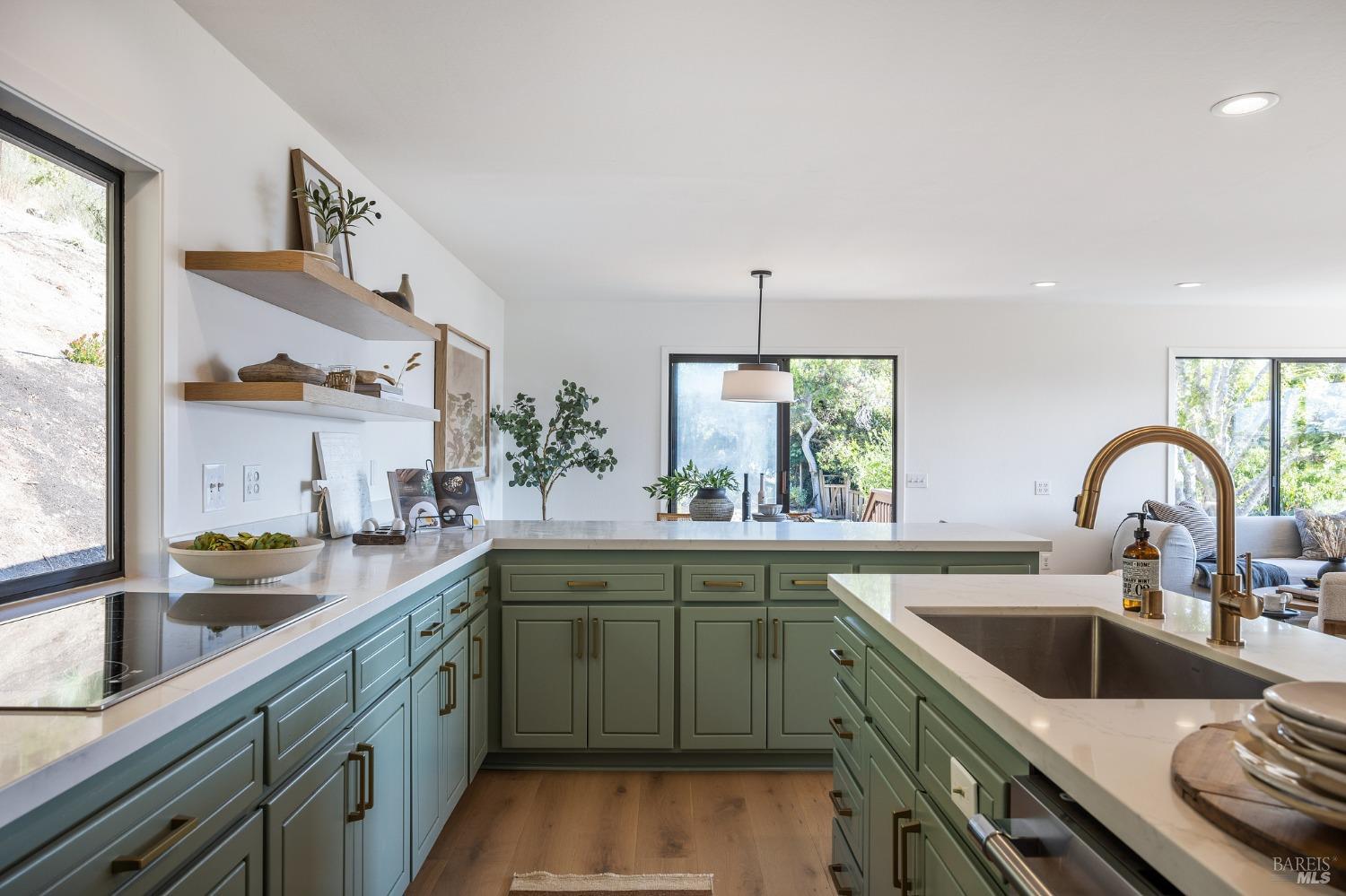 115 Geldert Drive Tiburon, CA 94920 - Photo 13 of 57 a kitchen with sink a window and appliances