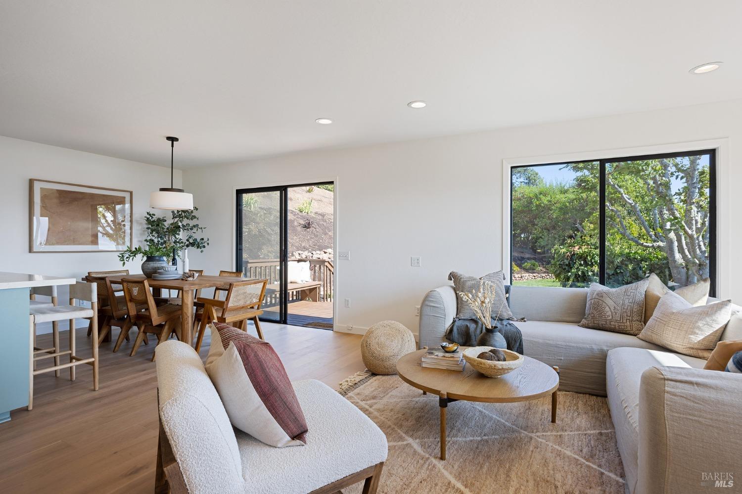 115 Geldert Drive Tiburon, CA 94920 - Photo 21 of 57 a living room with furniture and a large window