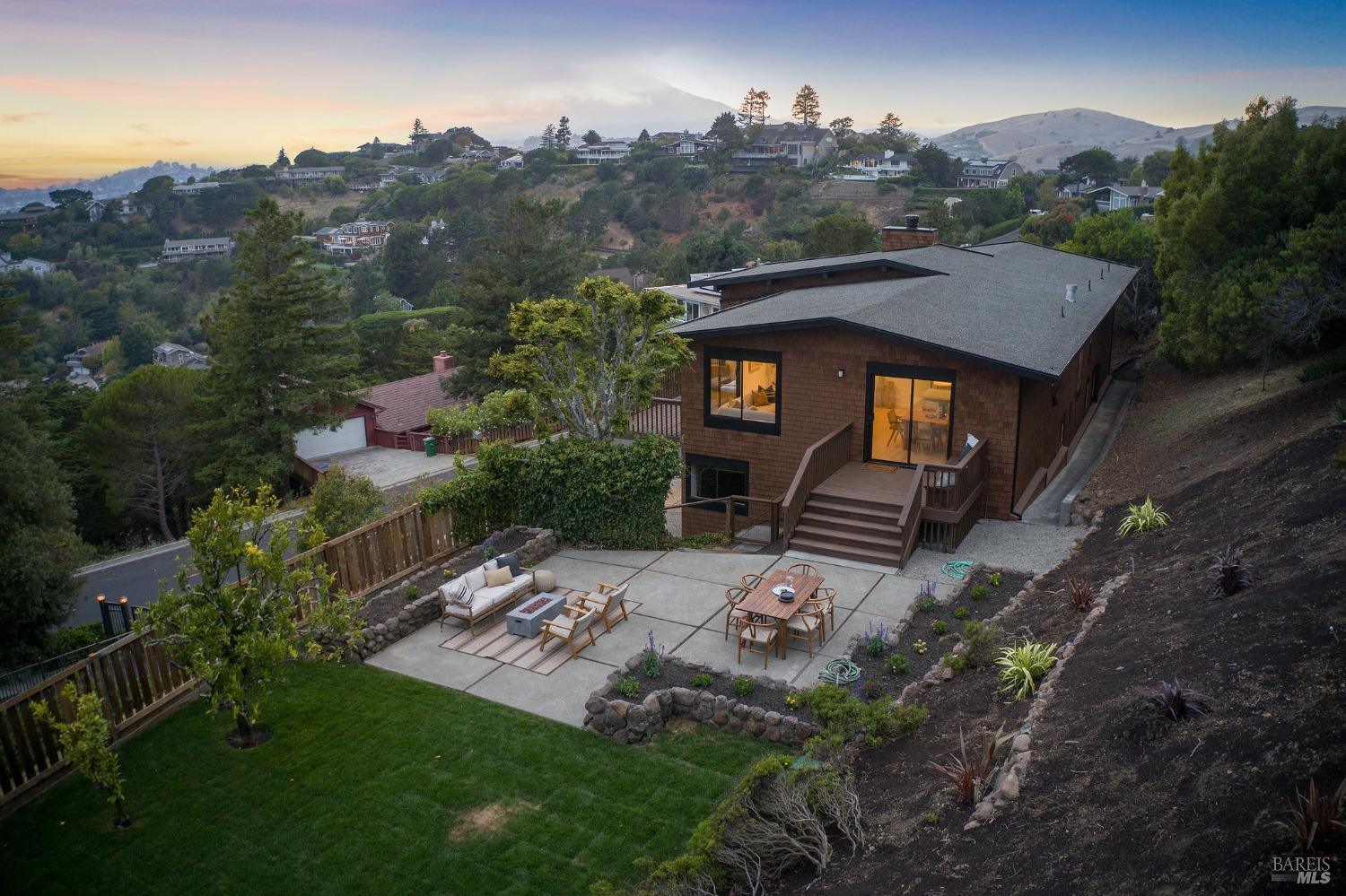 115 Geldert Drive Tiburon, CA 94920 - Photo 53 of 57 an aerial view of a house with a garden