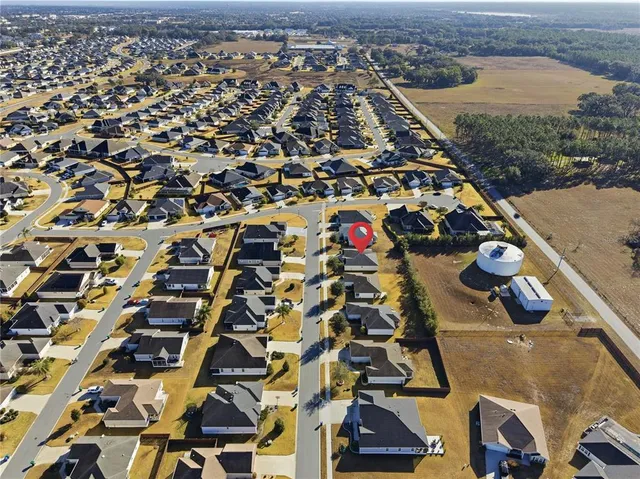 an aerial view of a city