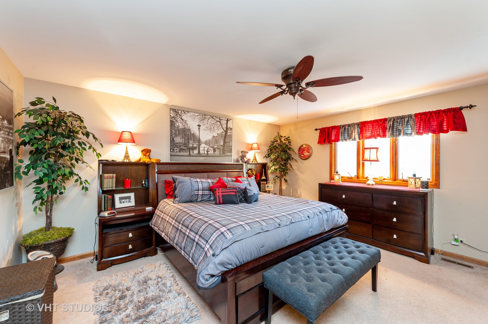 227 Perth Road Cary, IL 60013 - Photo 12 of 19 a bedroom with a bed a dresser and a window