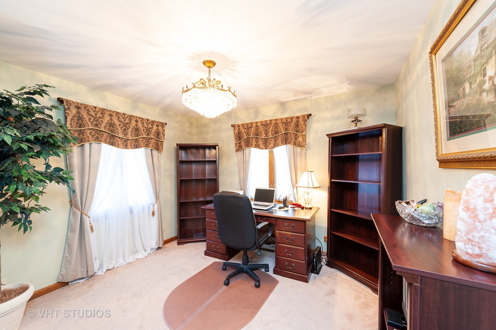 227 Perth Road Cary, IL 60013 - Photo 14 of 19 a view of a workspace with furniture and a window