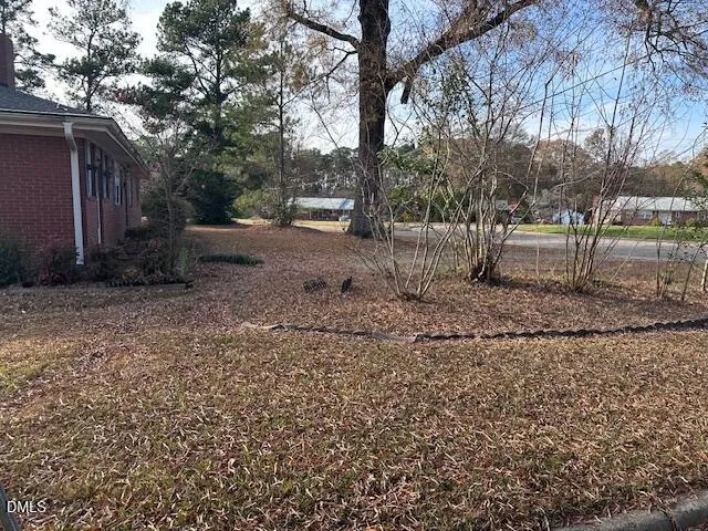 a backyard of a house with lots of green space