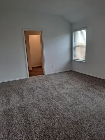 an empty room with a window