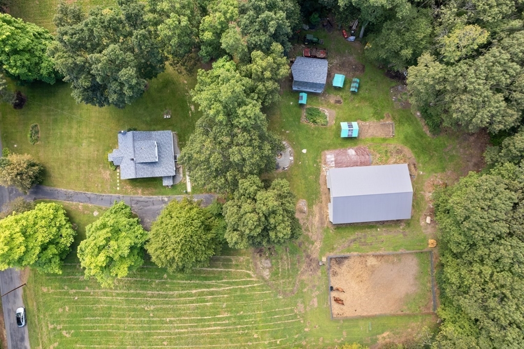19 Hudson Road Oxford, MA 01540 - Photo 33 of 40 an aerial view of a house with a yard swimming pool and outdoor seating