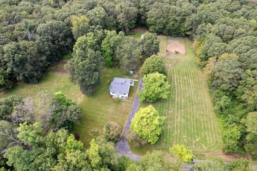 19 Hudson Road Oxford, MA 01540 - Photo 34 of 40 an aerial view of residential house with outdoor space and trees all around