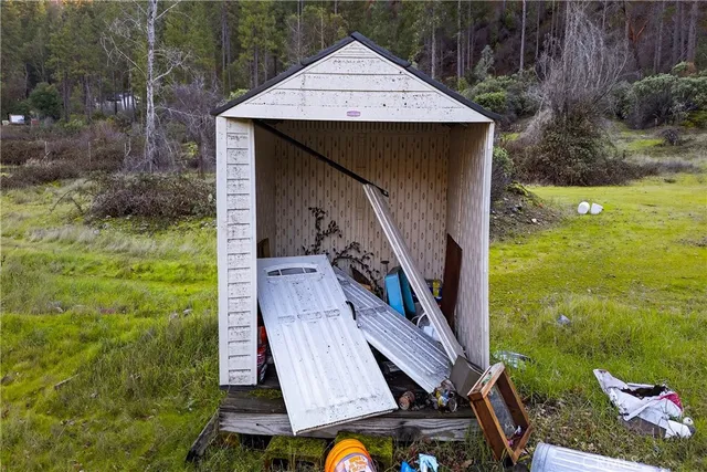 a view of a garden with flowers