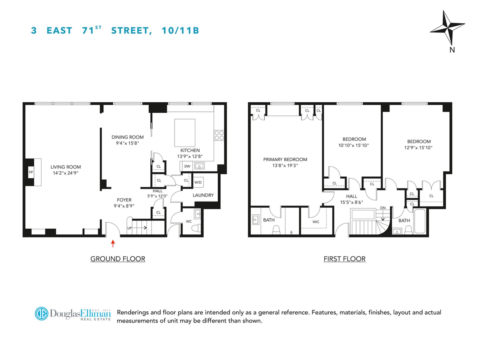 3 East 71st Street, Unit 10/11B Manhattan, NY 10021 - Photo 16 of 17 a black and white photo of a living room