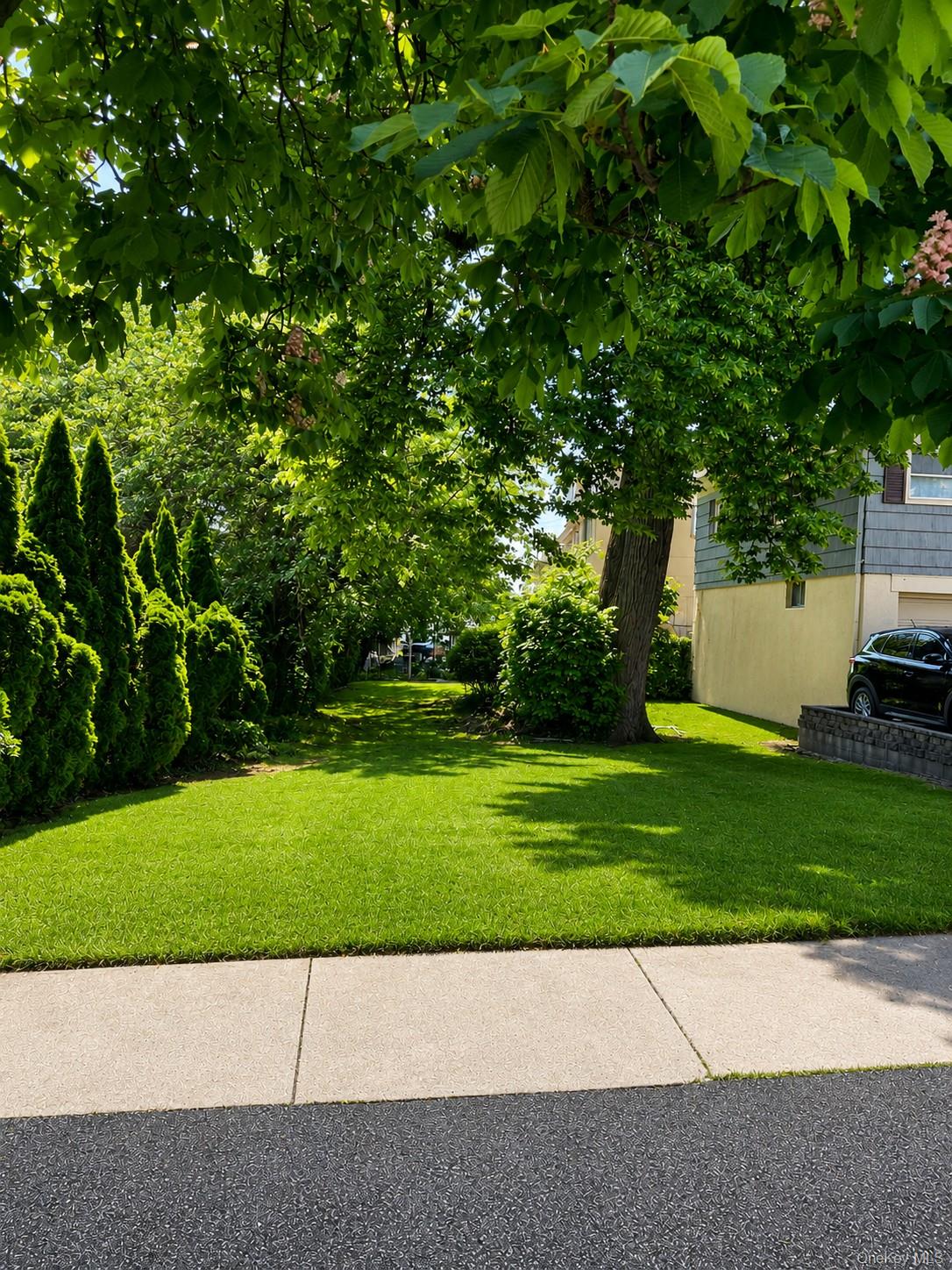 180 Sutton Manor Road New Rochelle, NY 10801 - Photo 8 of 9 a view of backyard with a garden and trees