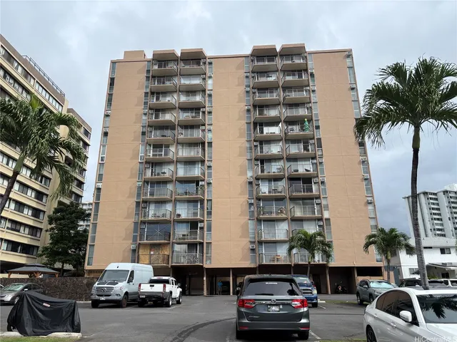 a car parked in front of a building