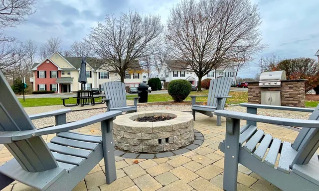 a view of an outdoor sitting area
