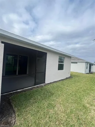 a backyard of a house