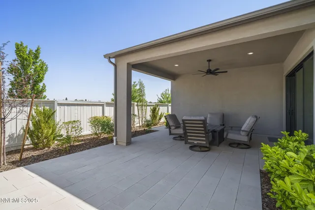 a view of outdoor space with seating area